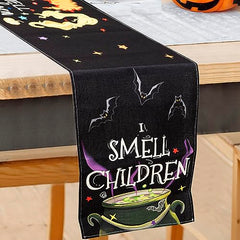 Halloween Table Runner, Hocus Pocus Burlap Halloween Runners Holiday Home Kitchen Dining Table