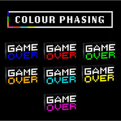 Game Over 8-Bit Pixel NIght Light, Color Changing & Sound Reactive