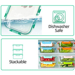 10-Pack Glass Food Storage Containers