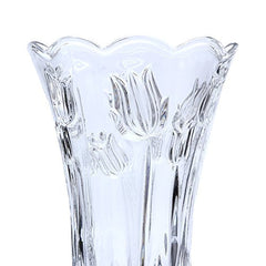 Large Flower Vase Tulips Pattern Glass Thickening for Home Decoration
