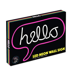 17â€?x 12â€?inch LED Neon 'White & Pink “helloâ€?Word Bubble" Sign for Cool Light Decoration