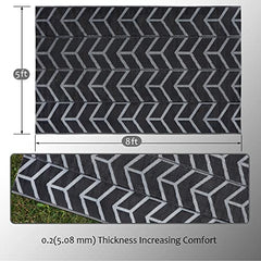 Modern Reversible Mats, Plastic Straw Area Rug 5'x8'