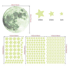 334pcs Glow in The Dark Stars & Moon Stickers