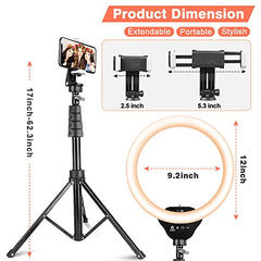 12â€?LED Ring Light with Stand and Phone Holder