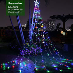 344 LED Christmas Lights w/ Star Topper