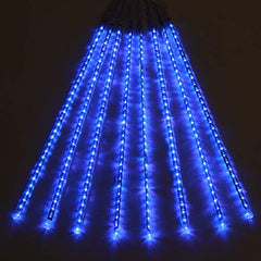 8 Tubes 288 LED Meteor Shower Rain Lights, 30cm Iciclelights Snow Falling Christmas Lights