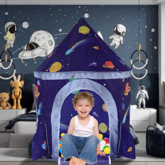 Premium Space Castle Pop Up Tent for Kids Playhouse / Star Lights