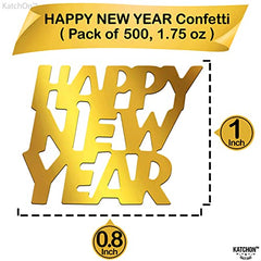 Gold 2022 Happy New Year Confetti - 1.8 Ounce | Shinny
