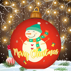 Inflatable Christmas Ball 24 Inch w/ Rechargeable LED Light & Remote