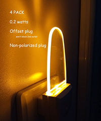4 Pack Plug in LED Night Light with Dusk to Dawn Sensor