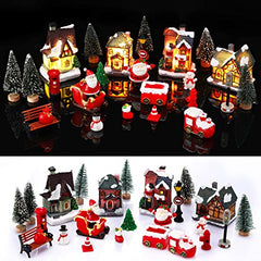 26 Pieces Christmas Lighted  Village Set