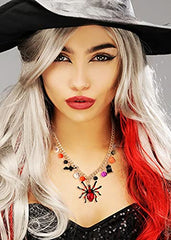 Halloween Spider Pendant Necklace Skull Bat Charms Necklace Party Ghost Chain Choker Necklaces