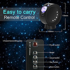 LED Sky Projector Light, Galaxy Lighting, Nebula Star Night Lamp w/ Base & Remote Control