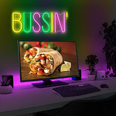 Bussin Neon Sign -Led Neon Lights for Gamers/Streamers/Influencers-16.9 x 6.5-inch