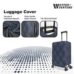 Washable Luggage Cover - Fashion Suitcase Protector  (Blue Cube)