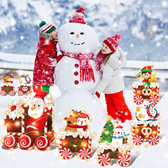 Christmas Train Yard Signs with LED Lights