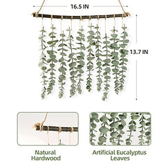 Artificial Eucalyptus Wall Hanging Decor, Fake Eucalyptus Leaves Greenery Eucalyptus Vines Wall Hanging Plants,