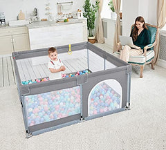 Large Baby Playpen for Toddler, (Gray,50”Ã?0â€?