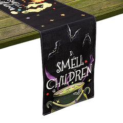 Halloween Table Runner, Hocus Pocus Burlap Halloween Runners Holiday Home Kitchen Dining Table