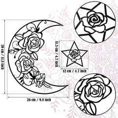 4 Pieces Moon Phase Boho Wall Decoration