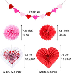 Valentine's Day Paper Kit Party Decorations, Multicolor Tissue Paper