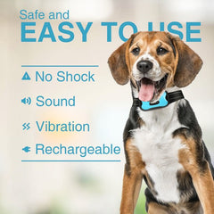 Dog Bark Collar Humane, Rechargeable Anti Barking Collar w/ 7 Adjustable Levels for Small Medium Large Dogs, Waterproof (Blue)