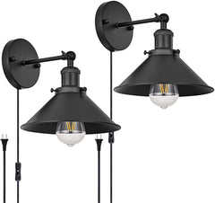 Plugin Wall Sconces  Lamps Set of 2