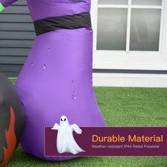 6' Halloween Decoration Inflatable Witches Around A Black Cauldron