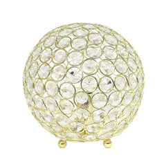 Elegant Designs Elipse 8 Inch Crystal Ball Sequin Table Lamp