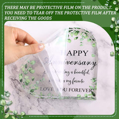 Happy Anniversary Cardinal Gift for Women (Eucalyptus Style)