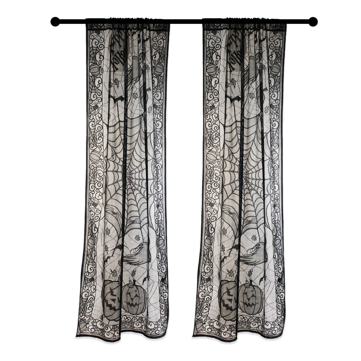 Halloween Table Décor & Window Curtain, 38 x 84"