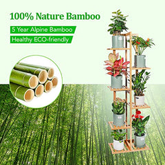 Bamboo Plant Stand Rack 6 Tier 7 Potted Multiple Stand Holder