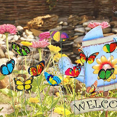 Butterfly Stakes, 50pcs 11.5inch for Garden Decoration
