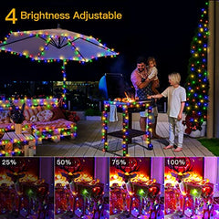 207FT 630LED 11 Modes Warm White to Multicolor Christmas Lights