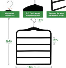 Non Slip 3 Pack Pants-Hangers-Space-Saving,Closet-Organizers-and-Storage