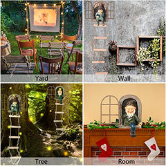 4 Pieces Elf Out The Door Tree Hugger Garden Decoration