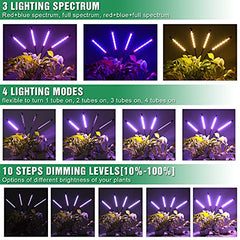 LED Grow Lights for Indoor Plants Full Spectrum Plant Light, 15-60 inches Adjustable Tripod Stand