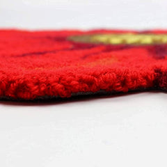 Sunflower Rug for Kitchen Bathroom Bedroom Living Room - Hand Woven Round Red