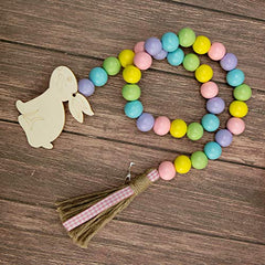 Easter Wood Bead Garland for Easter Decor