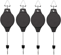 4 Pack Plant Hook Pulley, Retractable Plant Hanger Easy Reach Hanging Flower Basket