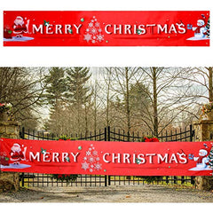 Merry Christmas Banner Sign 9.8 x 1.6