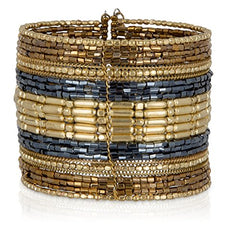 Bohemian Multi-Colored Beaded Cuff Bracelets for Women