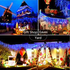 400 LED 32.8 FT 8 Modes 75 Drops Fairy String Curtain Lights for Christmas Decor