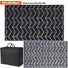Modern Reversible Mats, Plastic Straw Area Rug 5'x8'