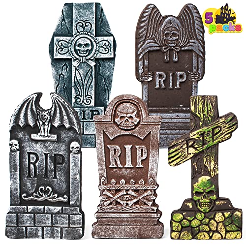17â€?Halloween Foam RIP Graveyard Tombstones (5 Pack) Yard Signs