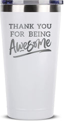 Christmas Thank You Gifts for Women Men 16 oz White Tumbler - Appreciation Gifts