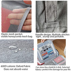 Document Organizer w/ Safe Code Lock & Storage Pouch