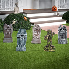 17â€?Halloween Foam RIP Graveyard Tombstones (5 Pack) Yard Signs