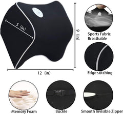 2 Pack Car Neck Pillow, Pain Relief Pillow for car, 100% Soft Memory Foam (Black)
