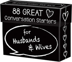 88 Great Conversation Starters for Husbands & Wives-Romantic Card Game for Married Couples